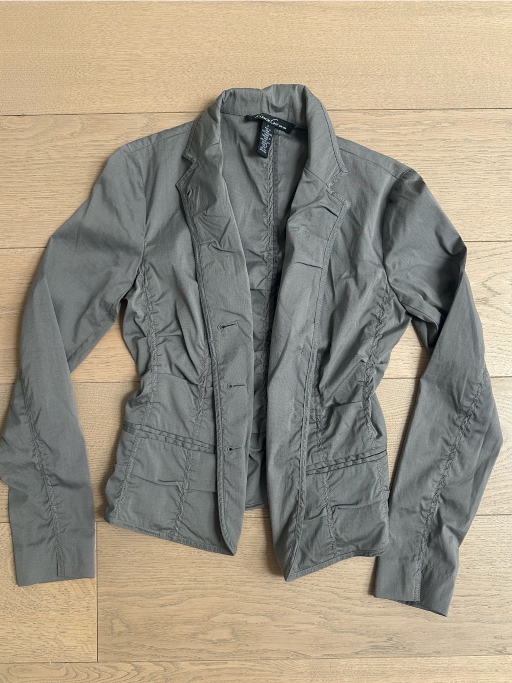 Kenneth Cole New York gray jacket with interior label